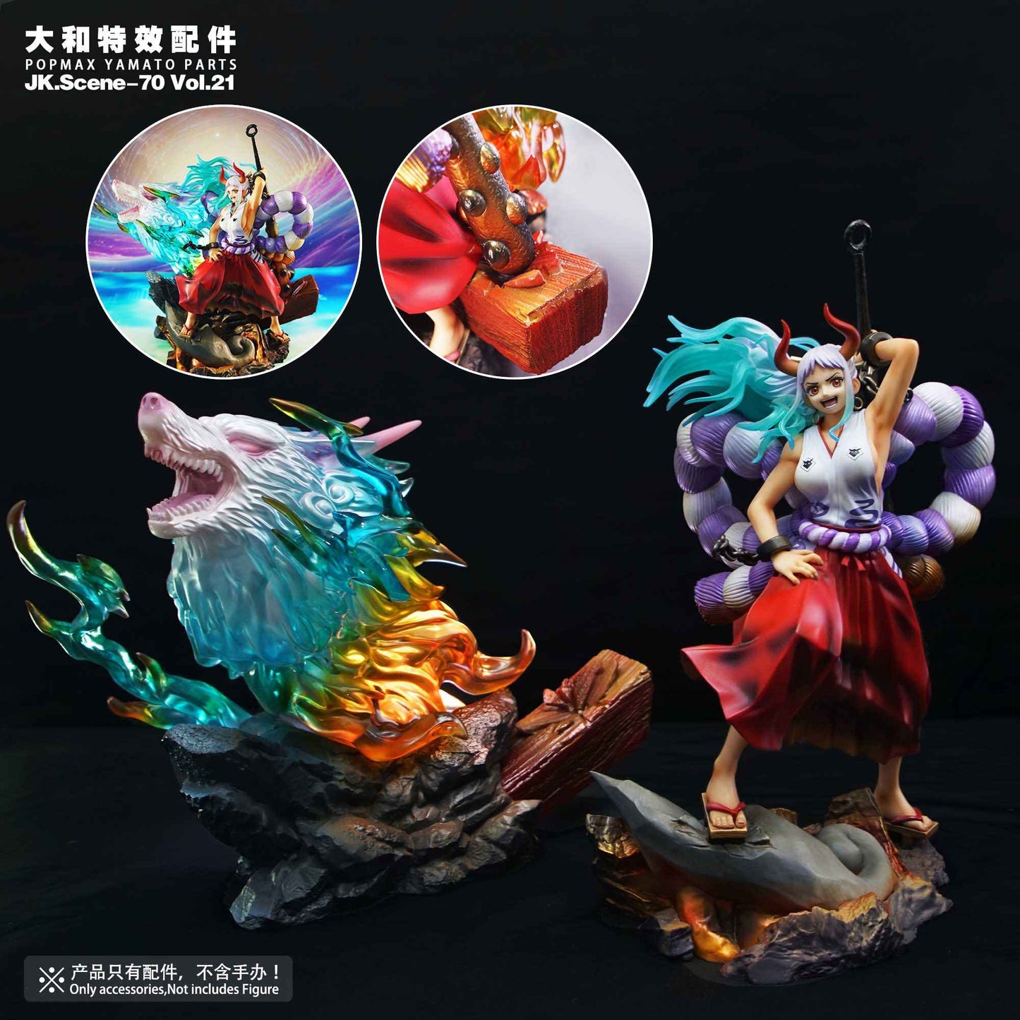 One Piece ~ JacksDo Studio ~ Special Effect Accessories for POP Maximum Yamato ~ Resin Statue - Santoryu Resins Collectors
