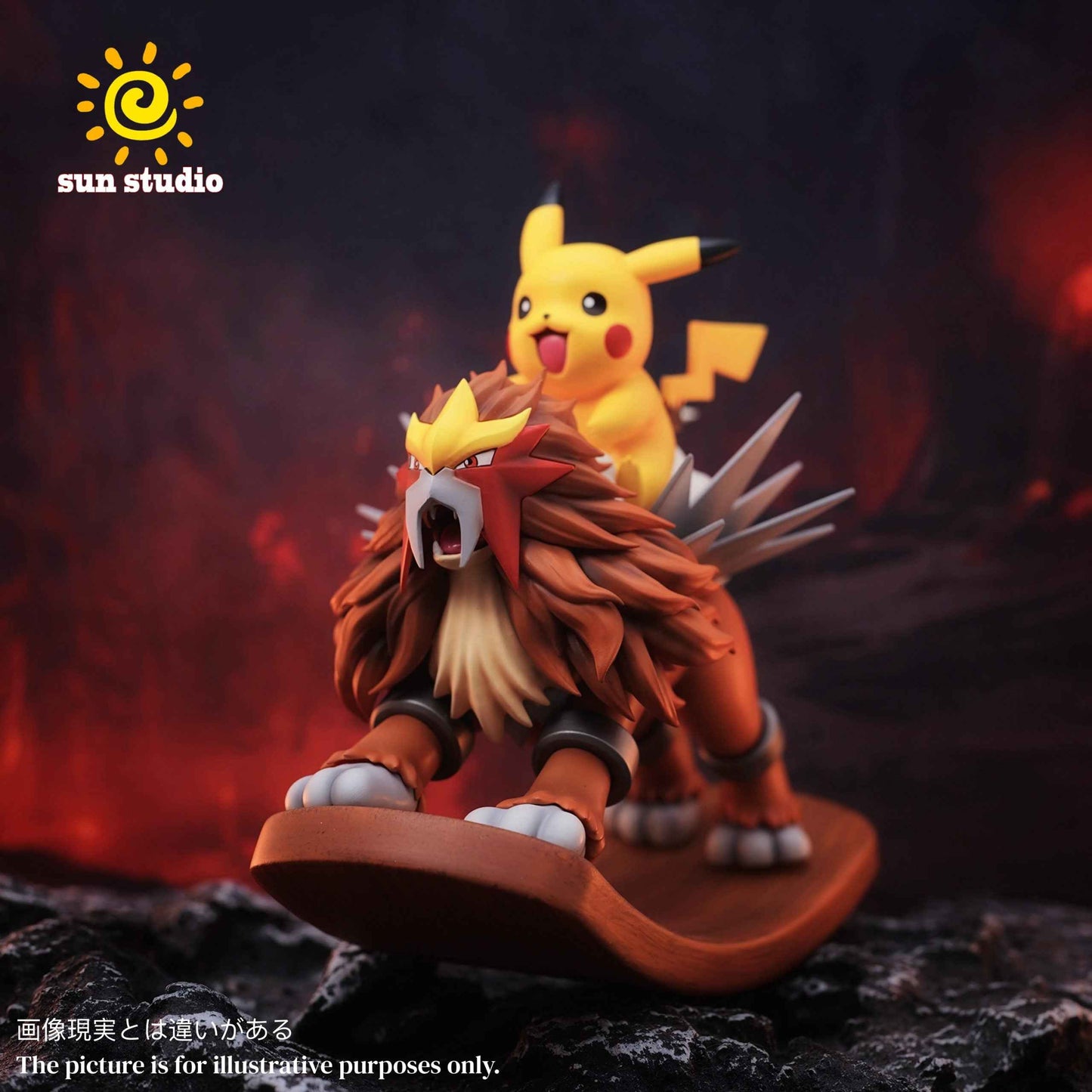 Pokémon ~ Sun Studio ~ Entei & Pikachu ~ Resin Statue - Santoryu Resins Collectors