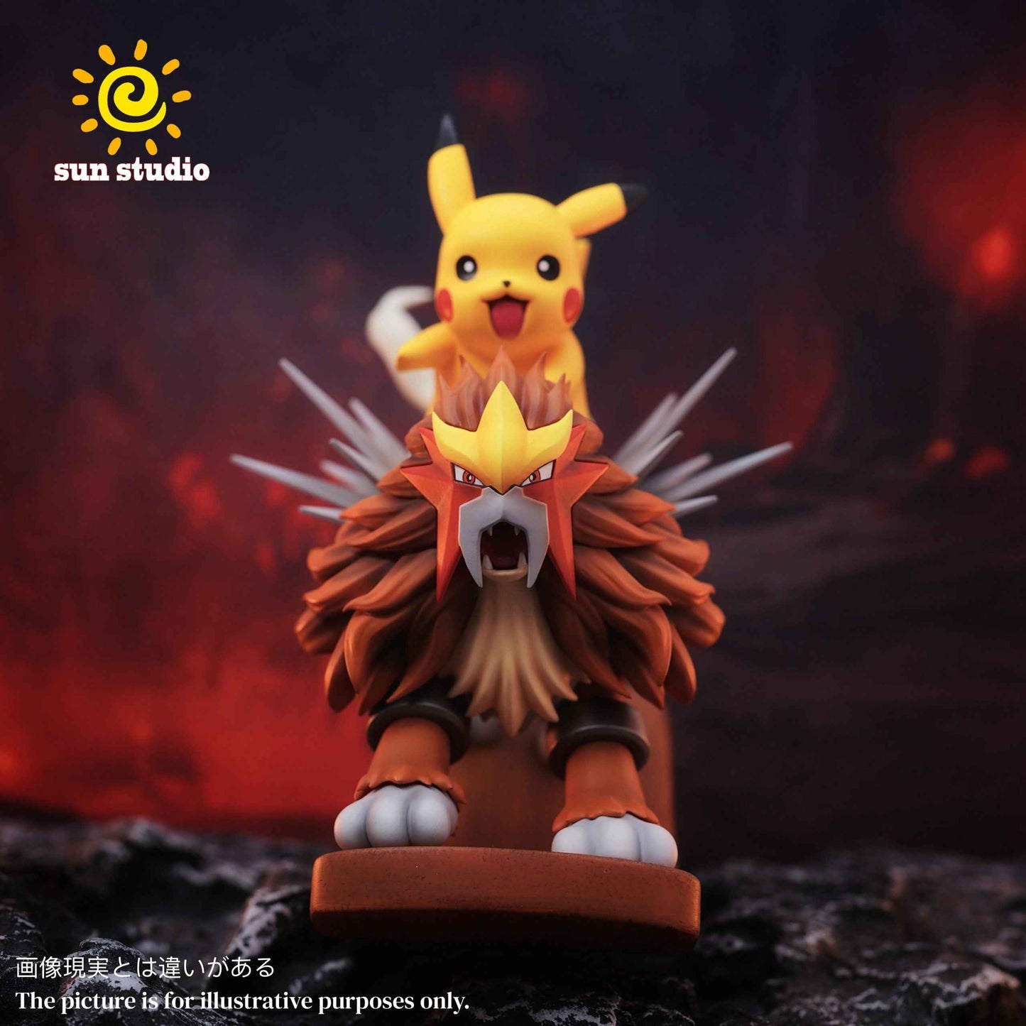 Pokémon ~ Sun Studio ~ Entei & Pikachu ~ Resin Statue - Santoryu Resins Collectors