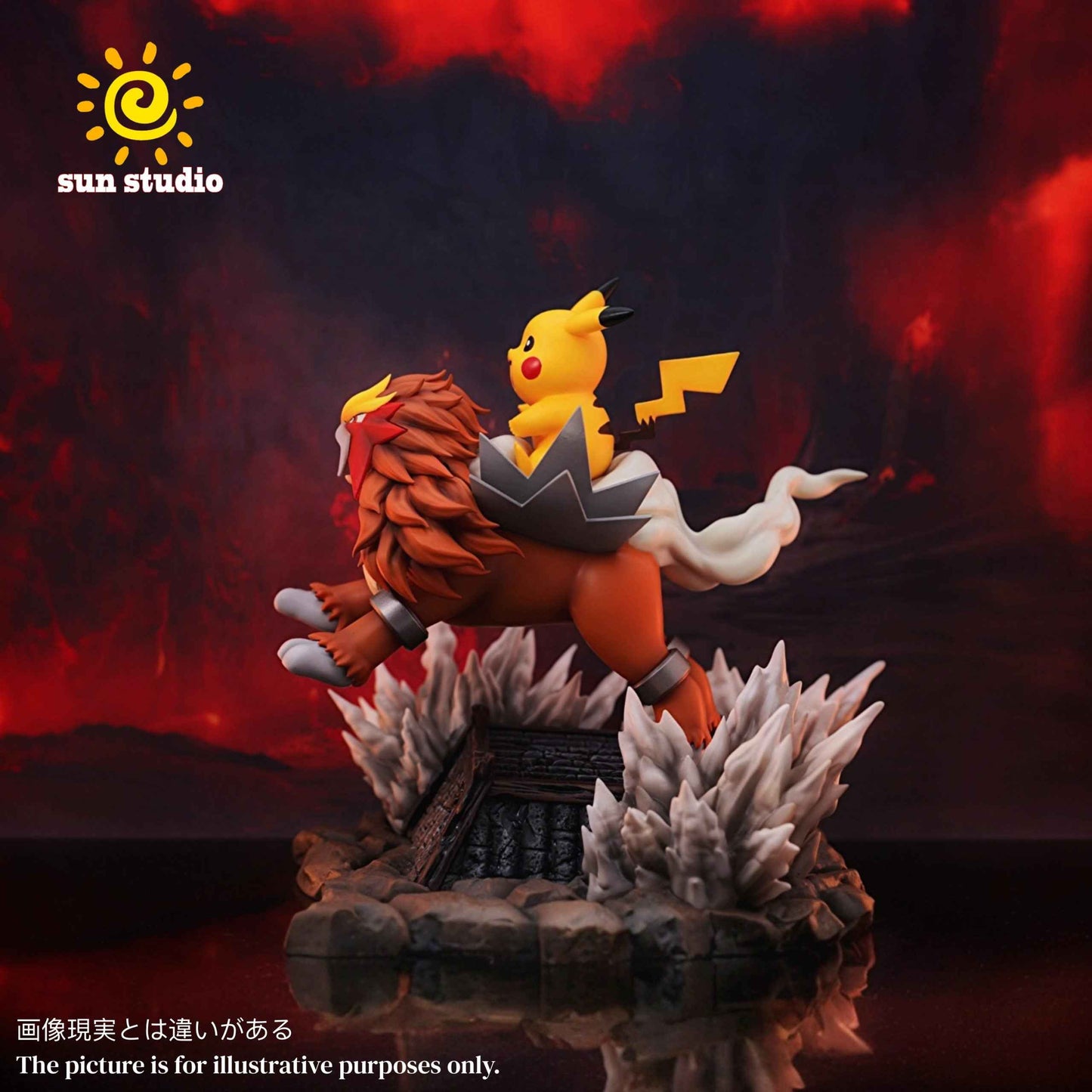 Pokémon ~ Sun Studio ~ Entei & Pikachu ~ Resin Statue - Santoryu Resins Collectors
