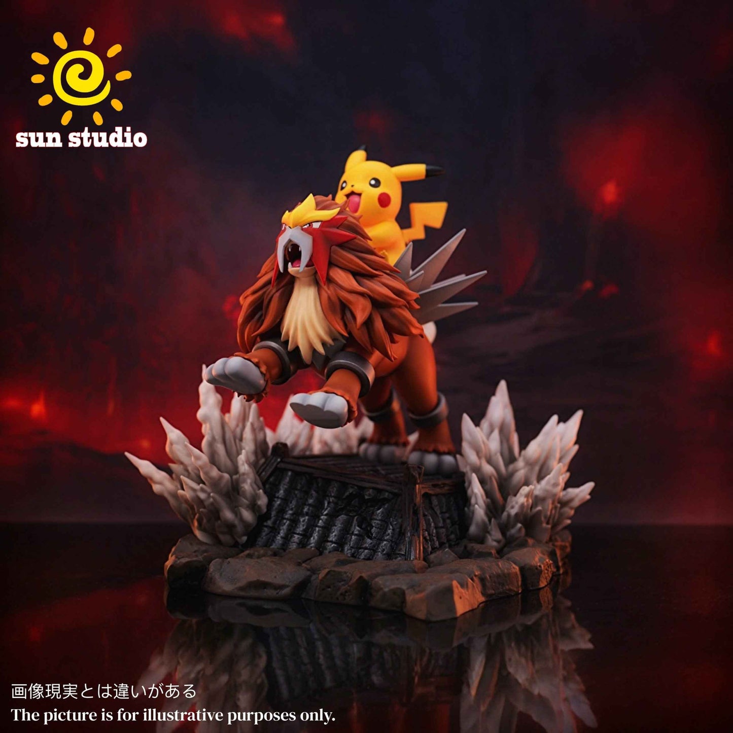 Pokémon ~ Sun Studio ~ Entei & Pikachu ~ Resin Statue - Santoryu Resins Collectors