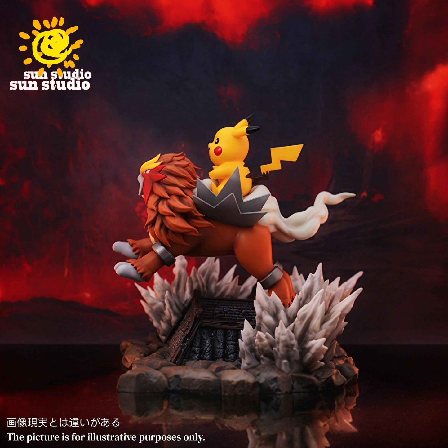 Pokémon ~ Sun Studio ~ Entei & Pikachu ~ Resin Statue - Santoryu Resins Collectors
