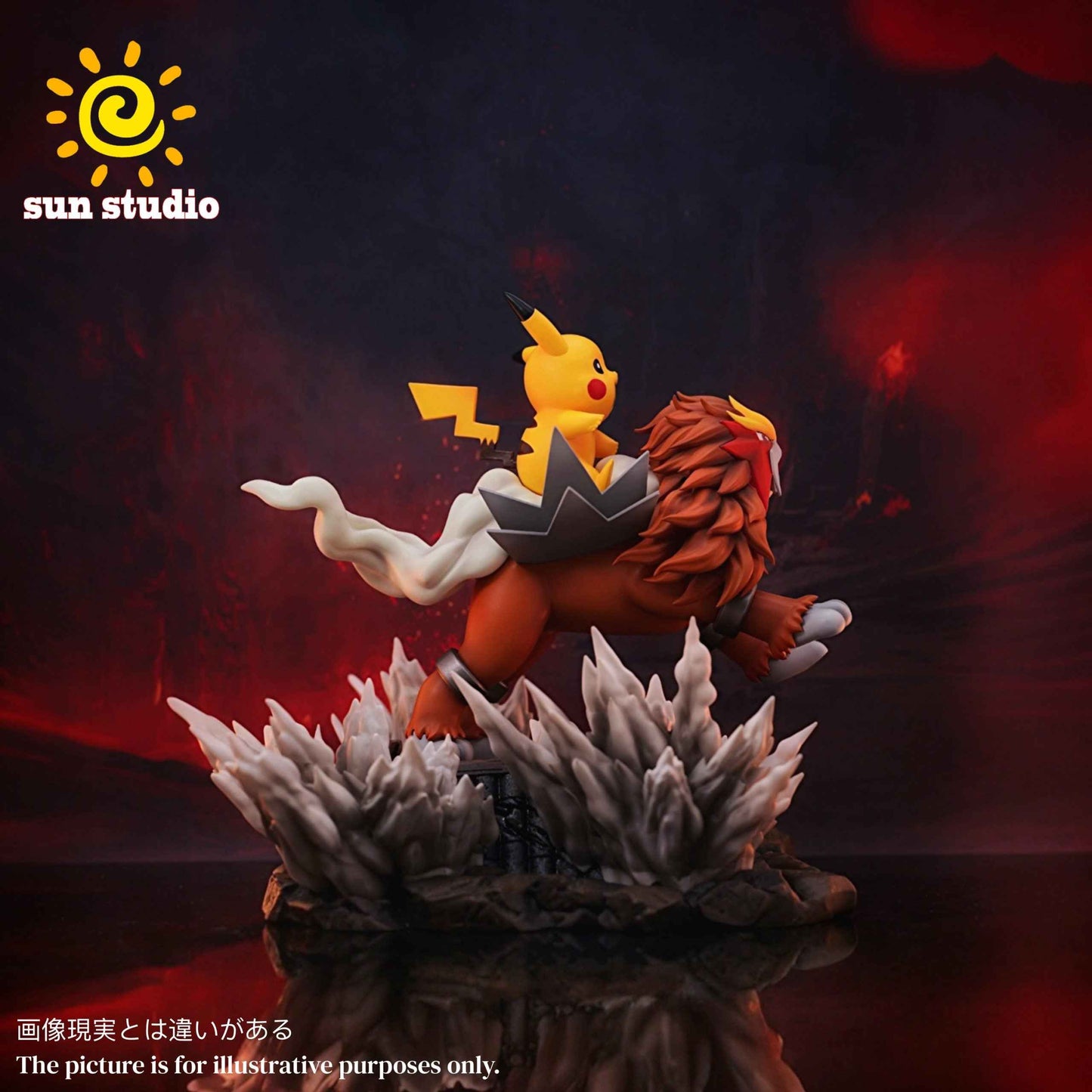 Pokémon ~ Sun Studio ~ Entei & Pikachu ~ Resin Statue - Santoryu Resins Collectors
