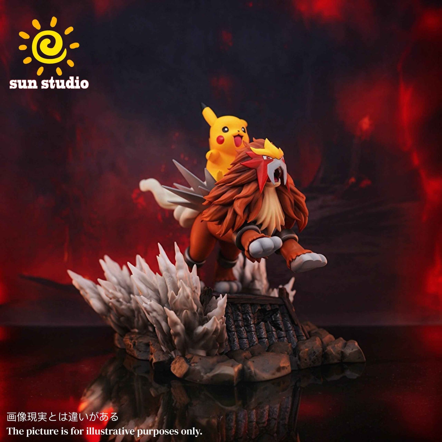 Pokémon ~ Sun Studio ~ Entei & Pikachu ~ Resin Statue - Santoryu Resins Collectors