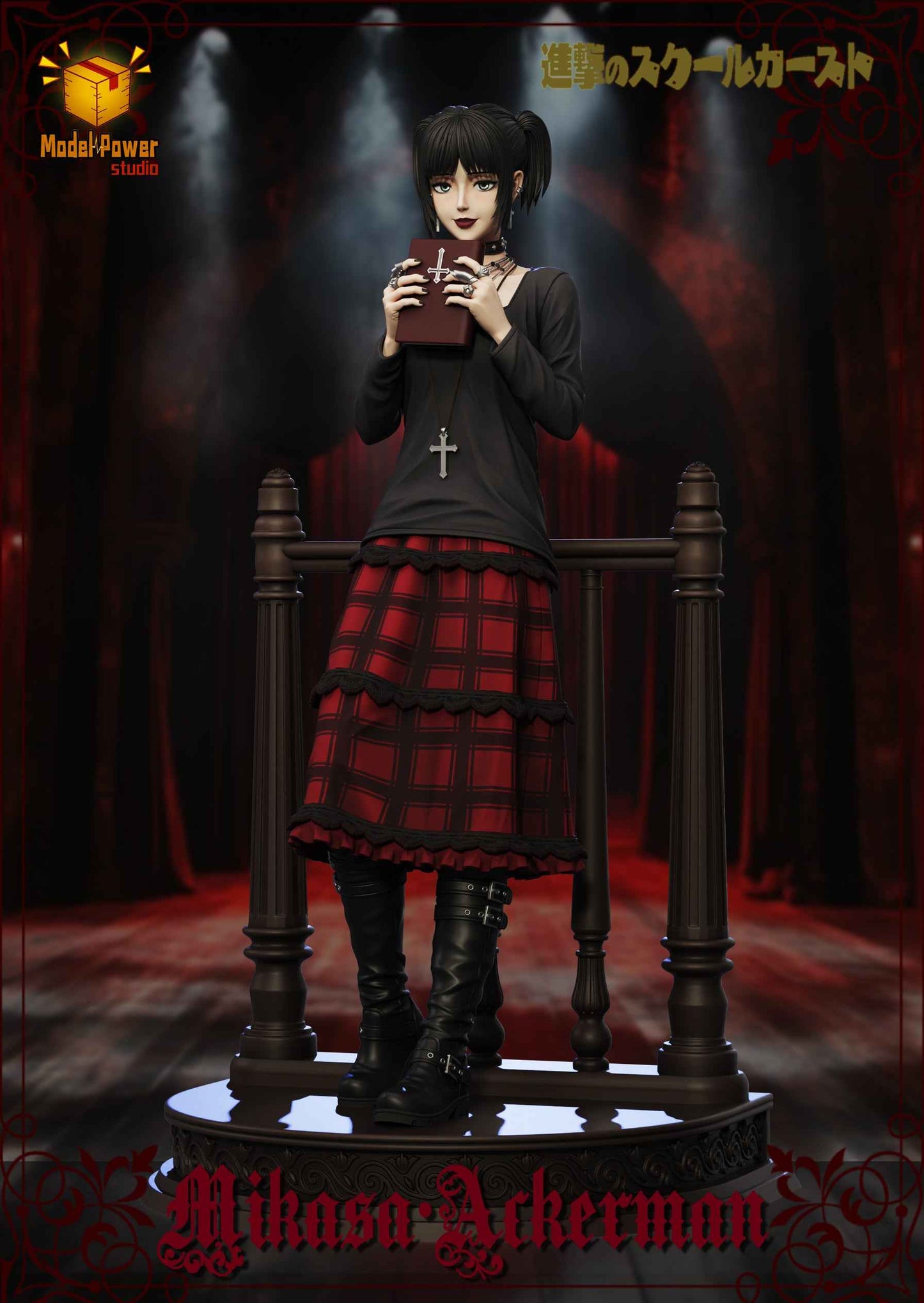 Attack on Titan ~ Model Power Studio ~ Mikasa Ackerman "Attack on the School Class" ~ Resin Statue - Santoryu Resins Collectors