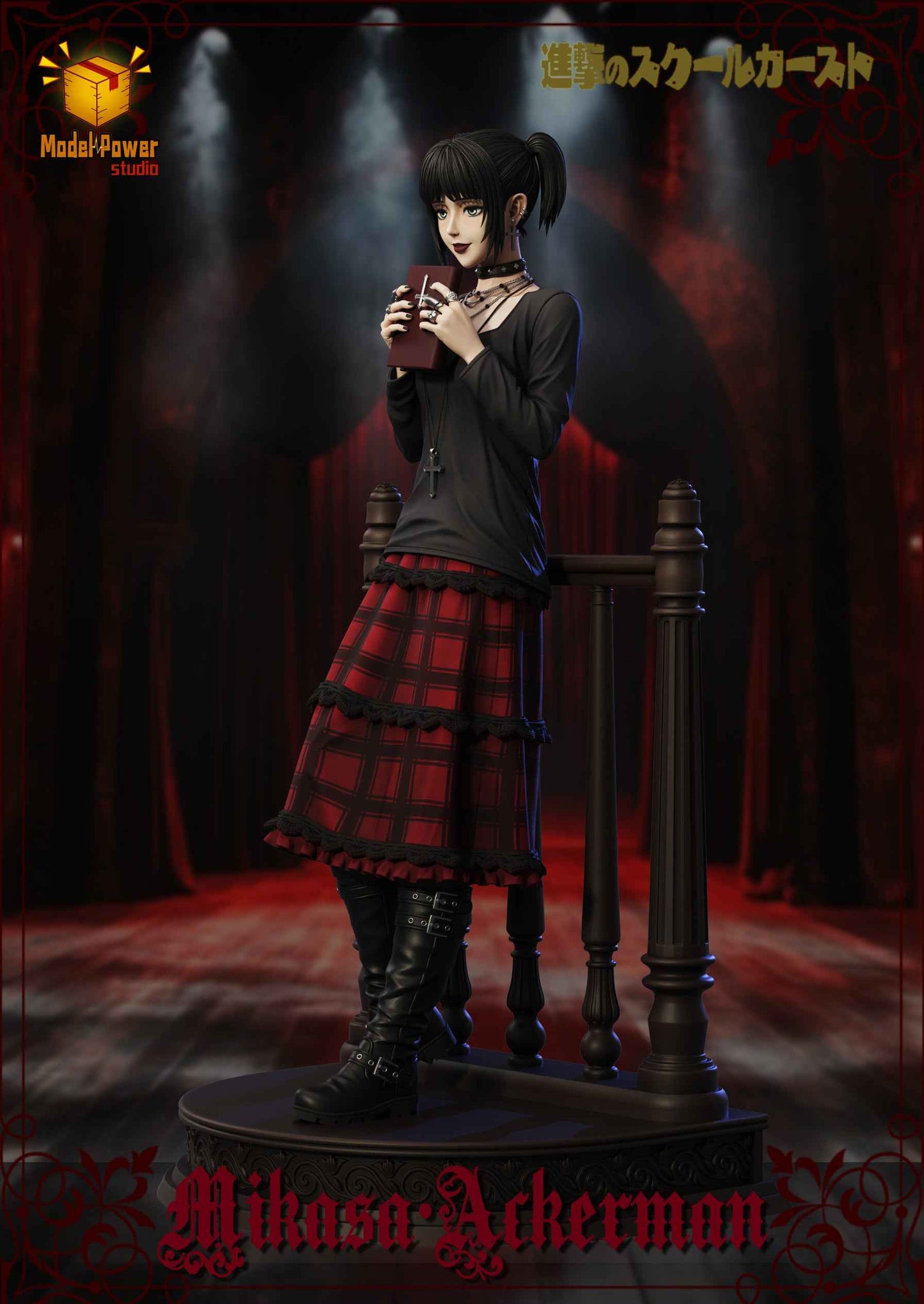 Attack on Titan ~ Model Power Studio ~ Mikasa Ackerman "Attack on the School Class" ~ Resin Statue - Santoryu Resins Collectors