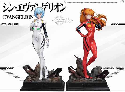 Neon Genesis Evangelion HeRa Studio Soryu Asuka Langley & Ayanami Rei Resin Statue - Santoryu Resins Collectors