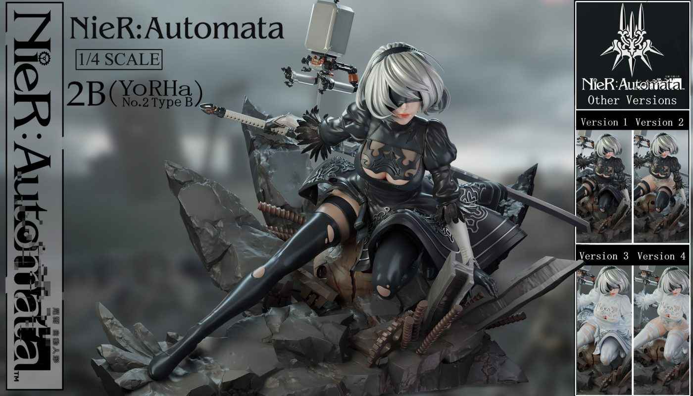 NieR:Automata ~ Crow Studio ~ YoRHa No. 2 Type B "2B" ~ +18 Resin Statue - Santoryu Resins Collectors