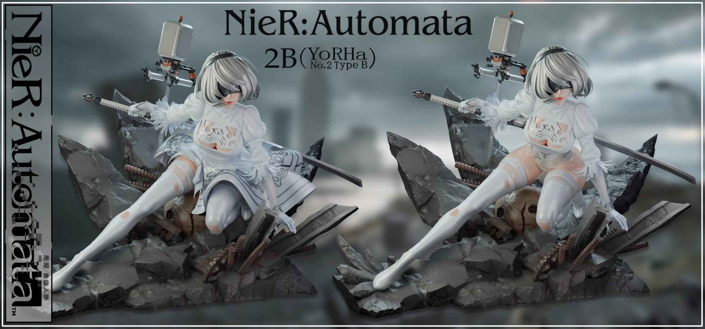 NieR:Automata ~ Crow Studio ~ YoRHa No. 2 Type B "2B" ~ +18 Resin Statue - Santoryu Resins Collectors