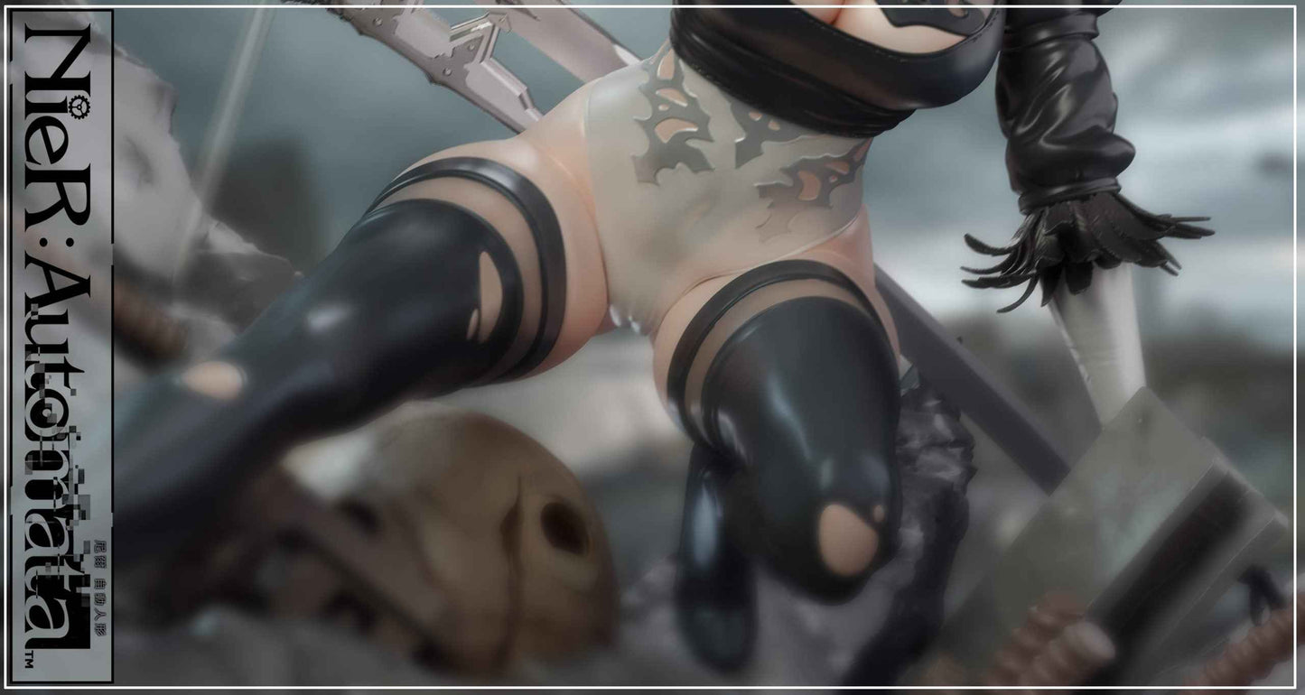 NieR:Automata ~ Crow Studio ~ YoRHa No. 2 Type B "2B" ~ +18 Resin Statue - Santoryu Resins Collectors