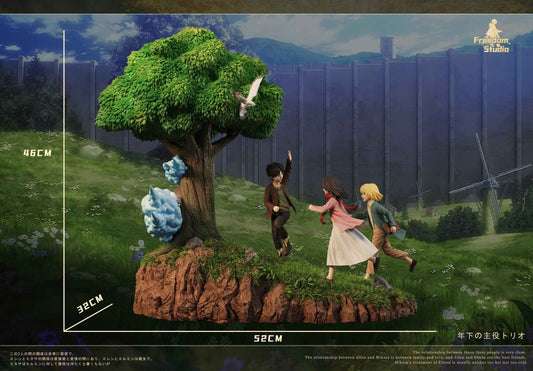Attack on Titan ~ Freedom Studio ~ The Childhood Trio: Eren, Mikasa & Armin ~ Resin Statue - Santoryu Resins Collectors