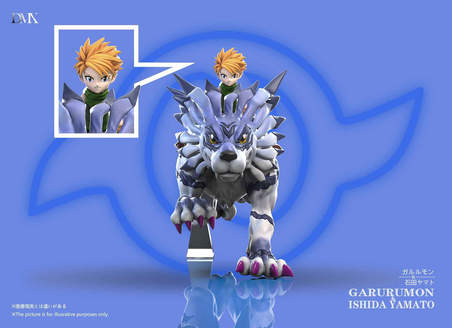 Digimon ~ DMX Studio ~ Garurumon & Yamato Ishida ~ Resin Statue - Santoryu Resins Collectors