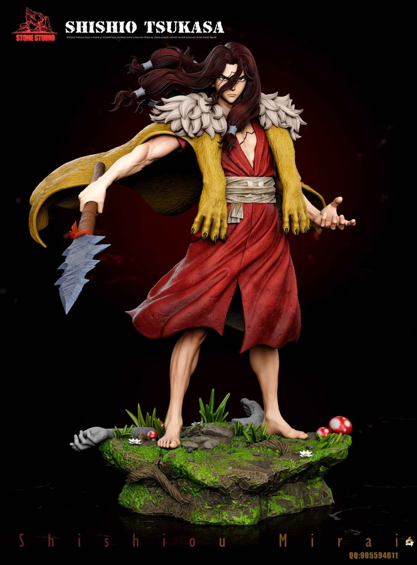 Dr. Stone ~ Stone Studio ~ Shishio Tsukasa ~ Resin Statue - Santoryu Resins Collectors