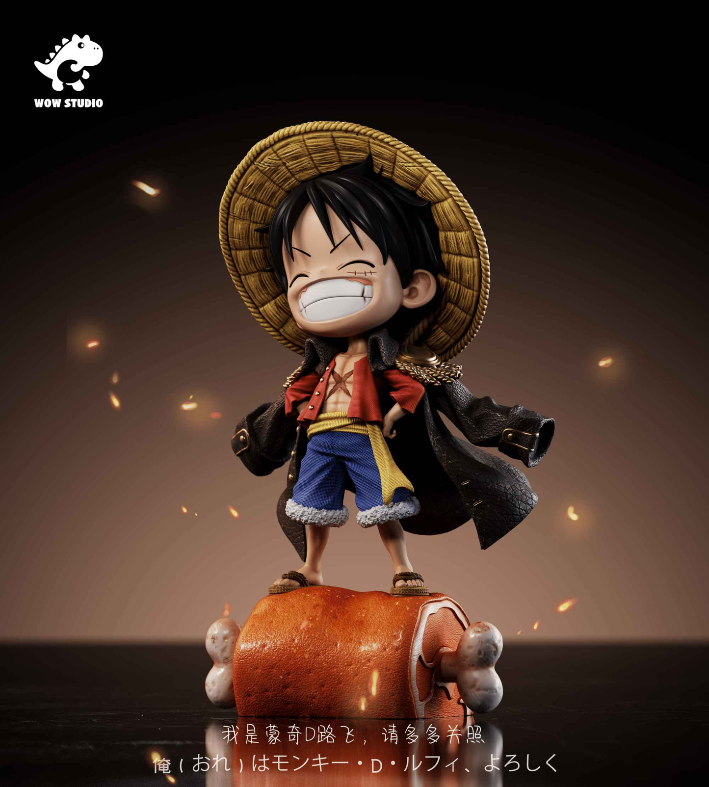 One Piece ~ WOW Studio ~ Little Monkey D. Luffy BBQ ~ Resin Statue - Santoryu Resins Collectors