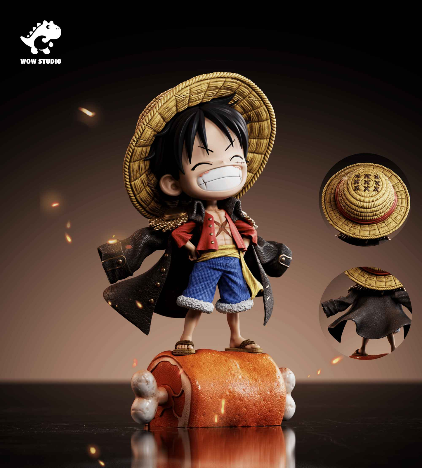 One Piece ~ WOW Studio ~ Little Monkey D. Luffy BBQ ~ Resin Statue - Santoryu Resins Collectors