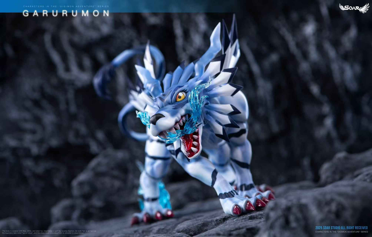 Digimon ~ Soar Studio ~ Garurumon ~ Resin Statue - Santoryu Resins Collectors