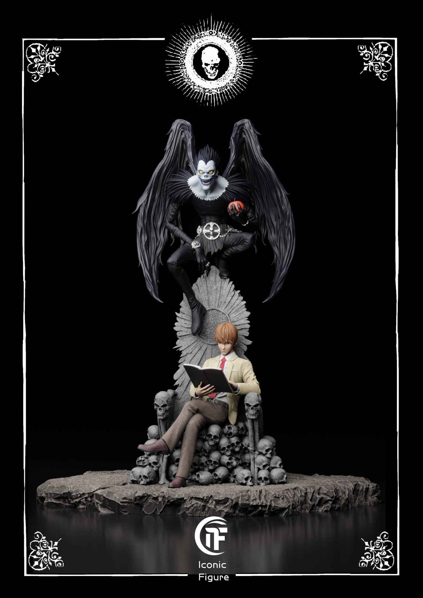 Death Note ~ Iconic Figure (IF) Studio ~ Ryuk, Light Yagami & L Lawliet ~ Resin Statue - Santoryu Resins Collectors