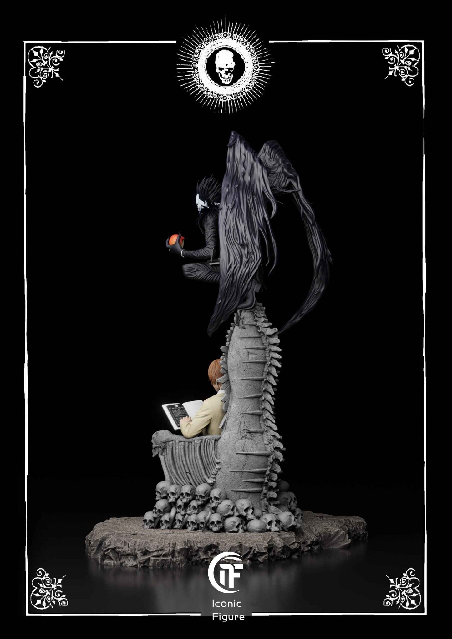 Death Note ~ Iconic Figure (IF) Studio ~ Ryuk, Light Yagami & L Lawliet ~ Resin Statue - Santoryu Resins Collectors