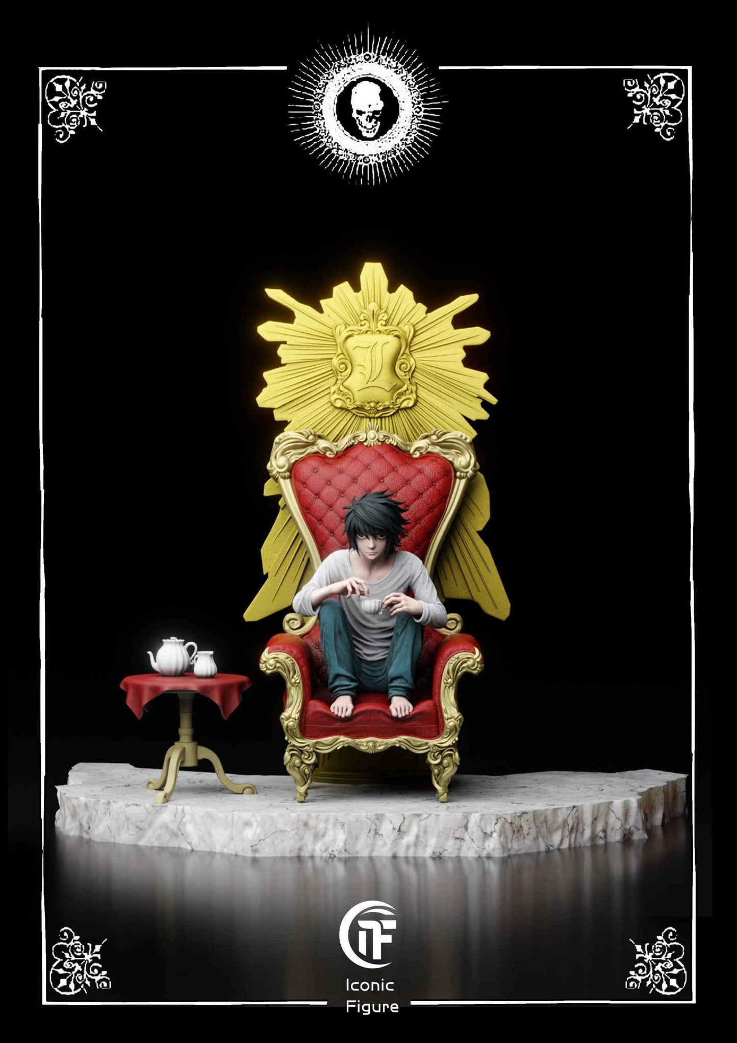 Death Note ~ Iconic Figure (IF) Studio ~ Ryuk, Light Yagami & L Lawliet ~ Resin Statue - Santoryu Resins Collectors