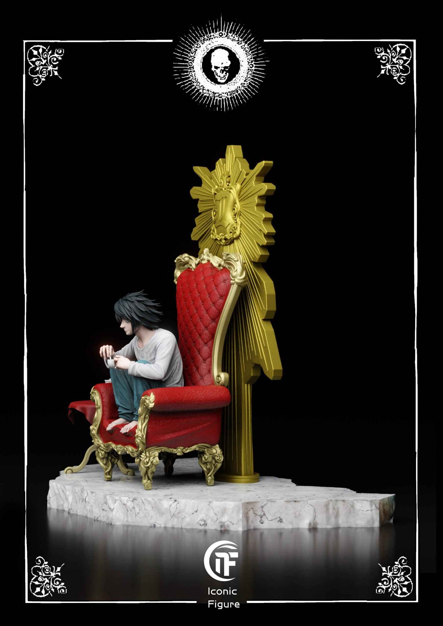 Death Note ~ Iconic Figure (IF) Studio ~ Ryuk, Light Yagami & L Lawliet ~ Resin Statue - Santoryu Resins Collectors