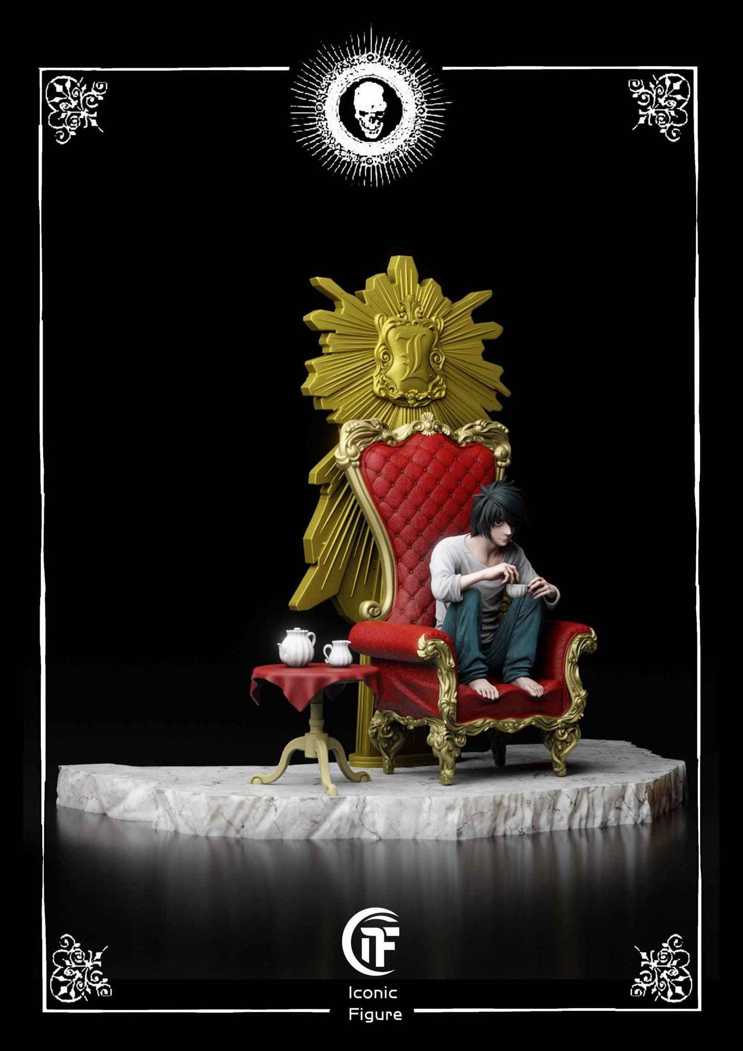 Death Note ~ Iconic Figure (IF) Studio ~ Ryuk, Light Yagami & L Lawliet ~ Resin Statue - Santoryu Resins Collectors