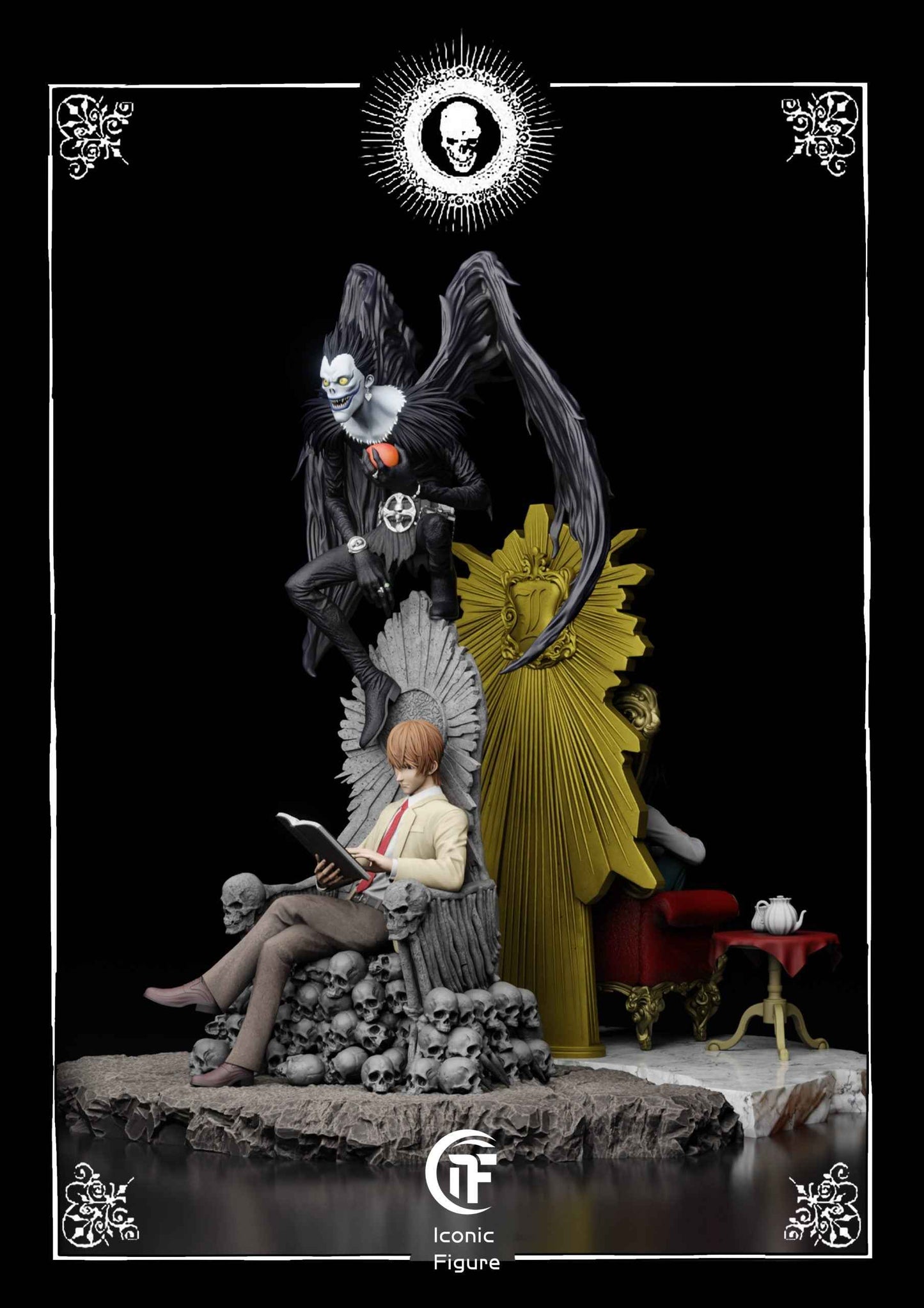 Death Note ~ Iconic Figure (IF) Studio ~ Ryuk, Light Yagami & L Lawliet ~ Resin Statue - Santoryu Resins Collectors