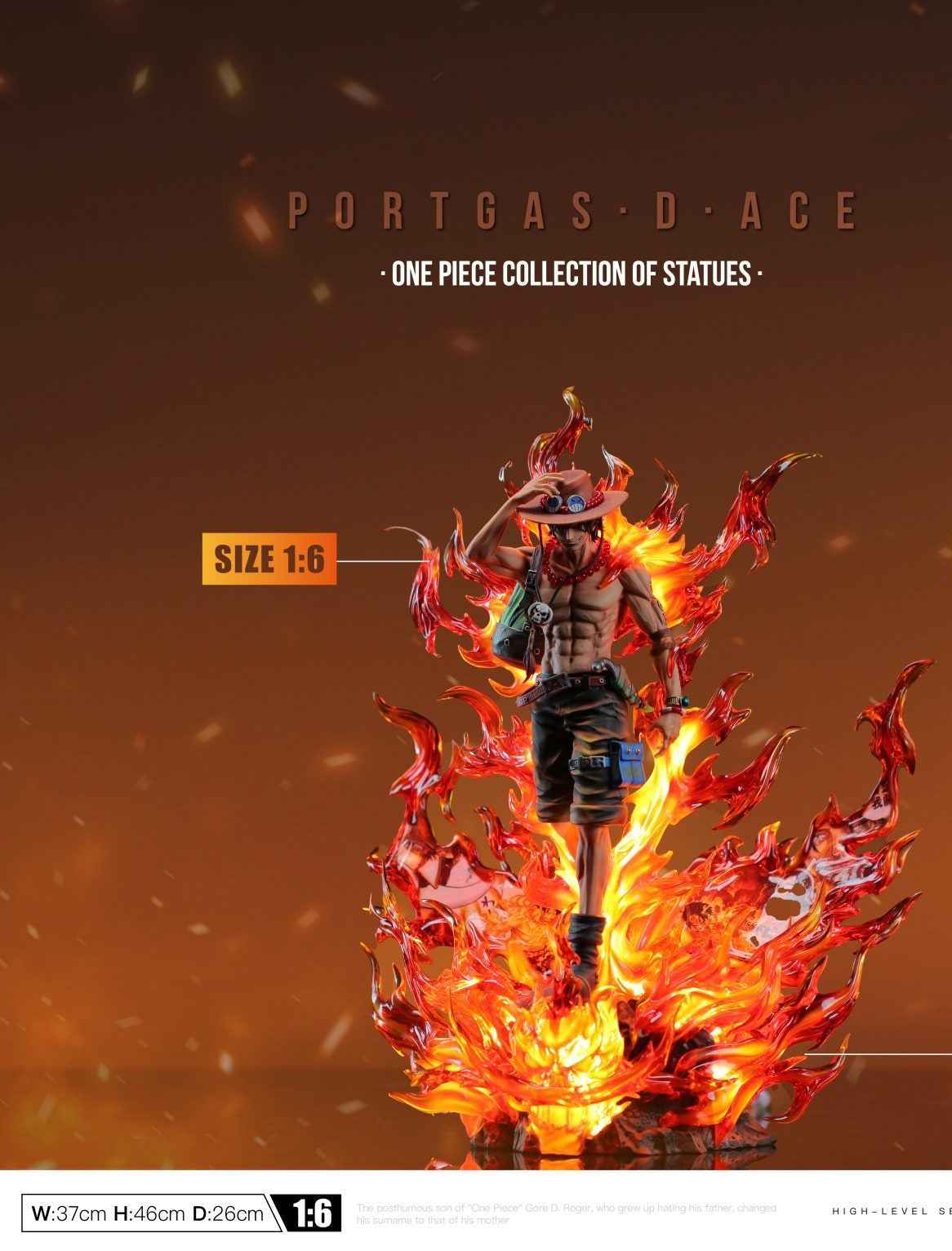 One Piece ~ OKR Studio ~ Portgas D. Ace (Gol D. Ace "Fire Fist") ~ Resin Statue - Santoryu Resins Collectors