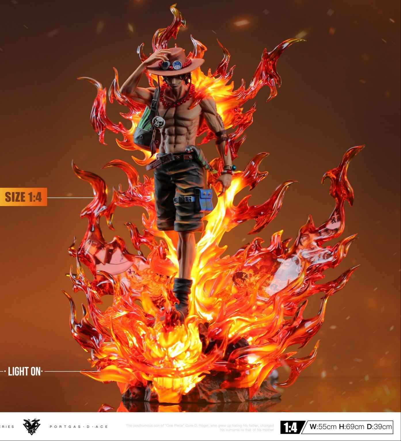 One Piece ~ OKR Studio ~ Portgas D. Ace (Gol D. Ace "Fire Fist") ~ Resin Statue - Santoryu Resins Collectors