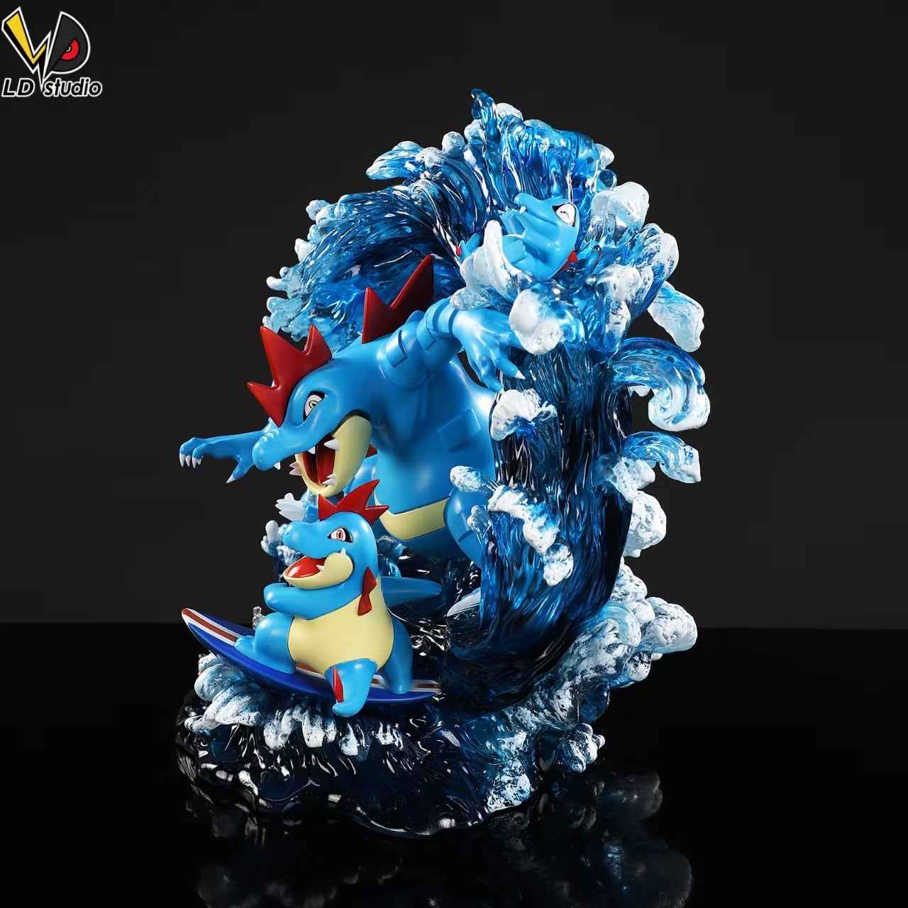 Pokémon ~ LD Studio ~ Feraligatr Evolution Group ~ Resin Statue - Santoryu Resins Collectors