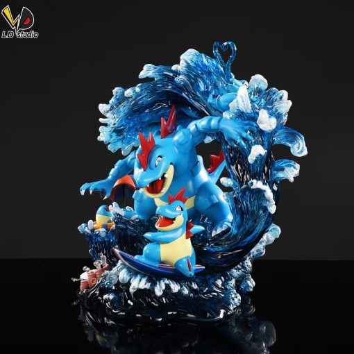 Pokémon ~ LD Studio ~ Feraligatr Evolution Group ~ Resin Statue - Santoryu Resins Collectors