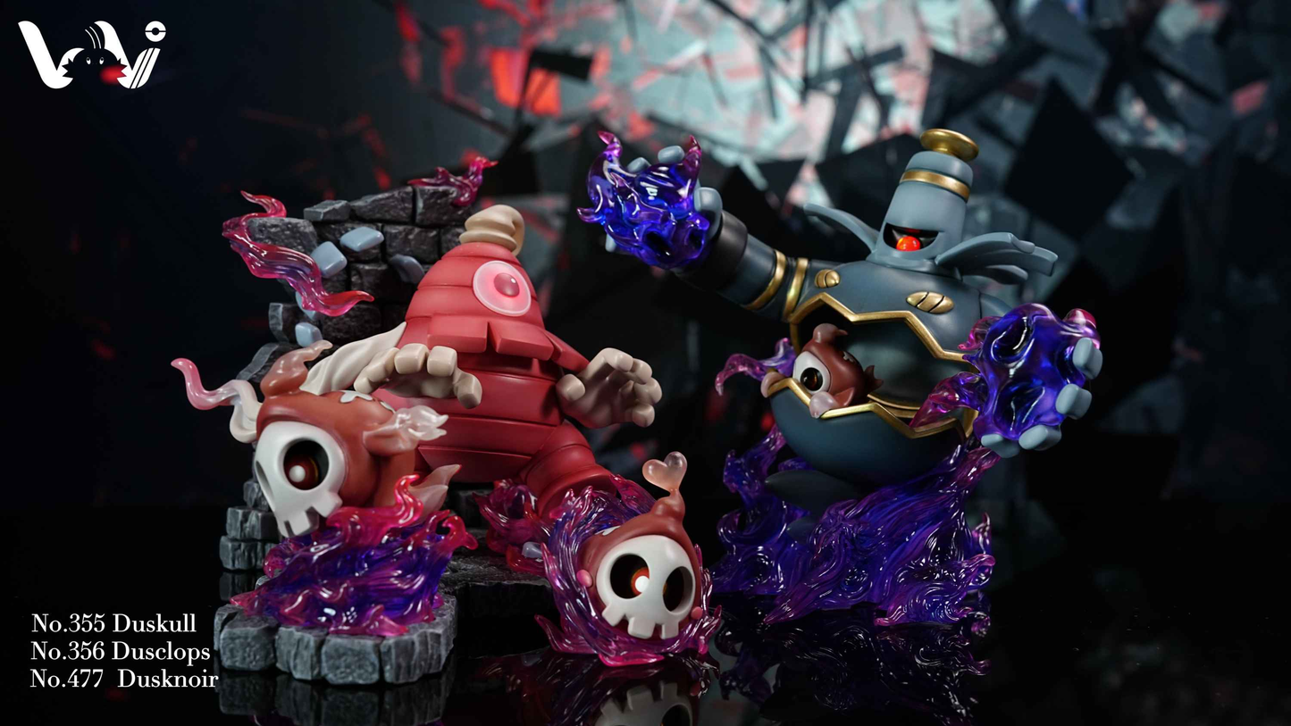Pokémon ~ Wu Liao Zuo Fang Studio ~ Duskull & Dusclops Evolution Set ~ Resin Statue - Santoryu Resins Collectors