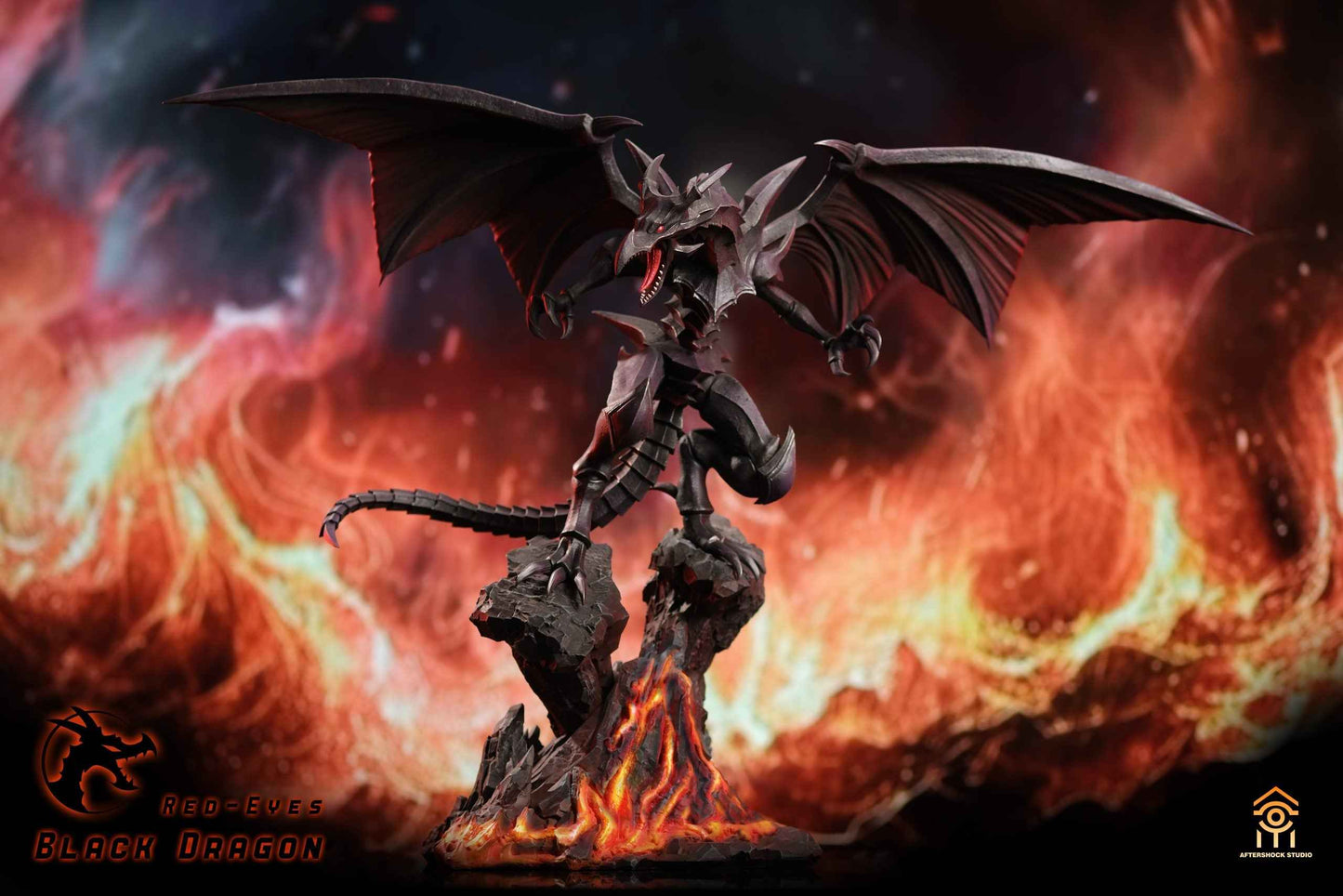 Yu-Gi-Oh! ~ Aftershock Studio ~ Blue-Eyes White Dragon & Red-Eyes Black Dragon ~ Resin Statue - Santoryu Resins Collectors