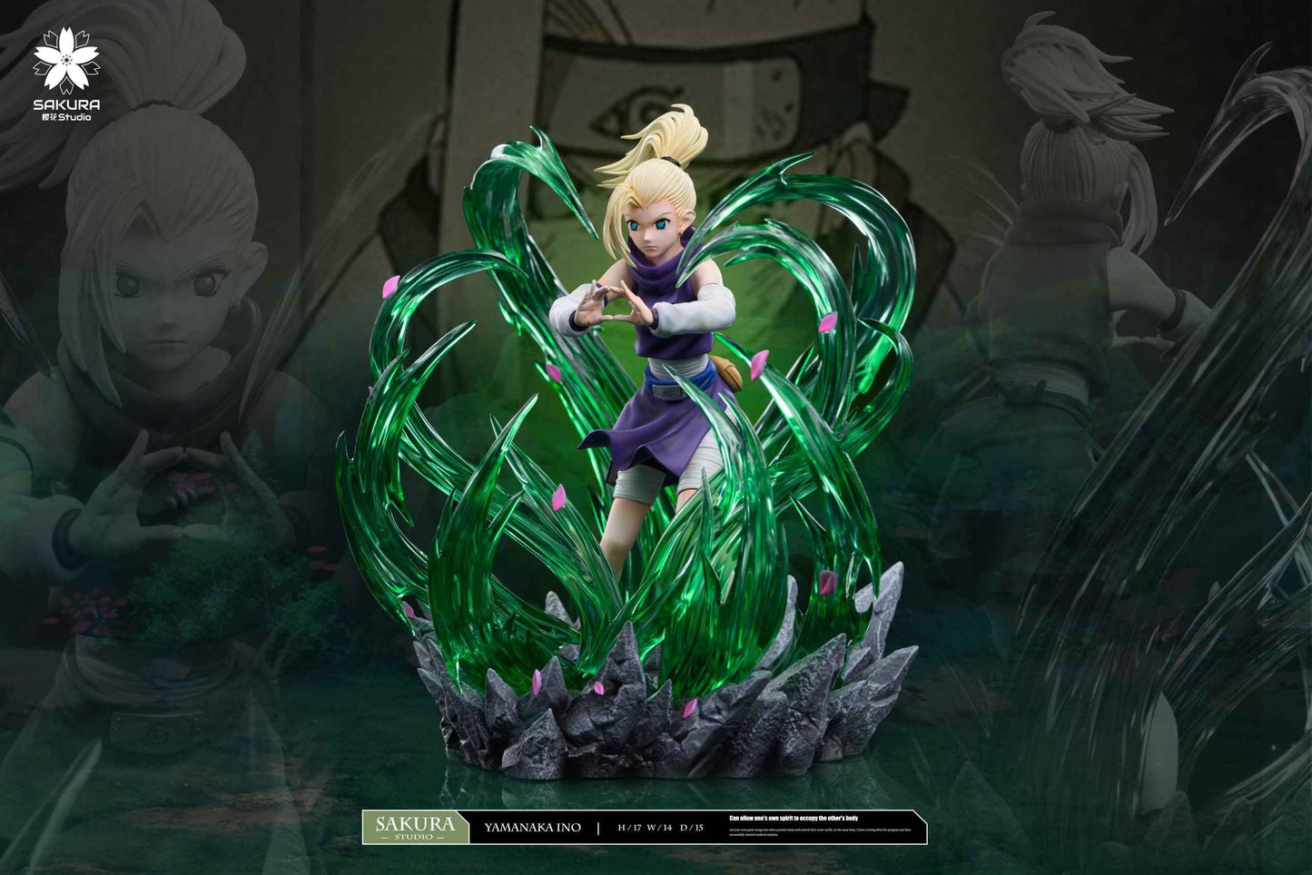 Naruto ~ SAKURA Studio ~ Aburame Shino & Yamanaka Ino ~ Resin Statue - Santoryu Resins Collectors