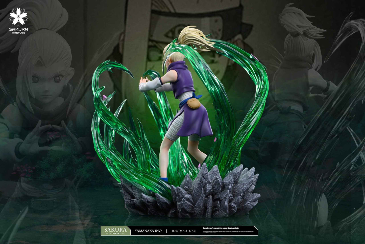 Naruto ~ SAKURA Studio ~ Aburame Shino & Yamanaka Ino ~ Resin Statue - Santoryu Resins Collectors