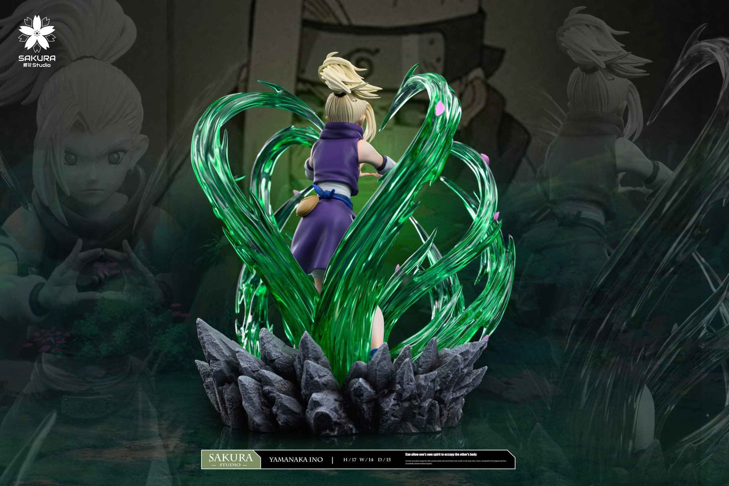 Naruto ~ SAKURA Studio ~ Aburame Shino & Yamanaka Ino ~ Resin Statue - Santoryu Resins Collectors