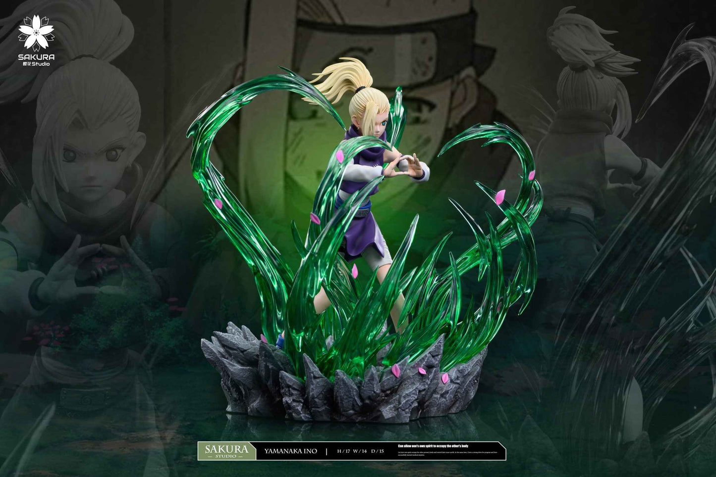 Naruto ~ SAKURA Studio ~ Aburame Shino & Yamanaka Ino ~ Resin Statue - Santoryu Resins Collectors
