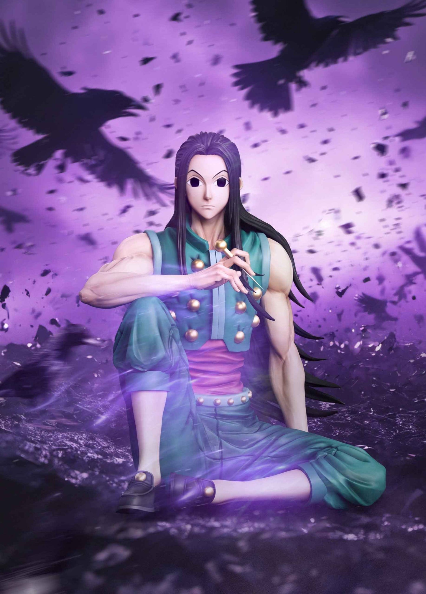 Hunter x Hunter ~ PG Studio ~ Sitting Illumi Zoldyck ~ Resin Statue - Santoryu Resins Collectors