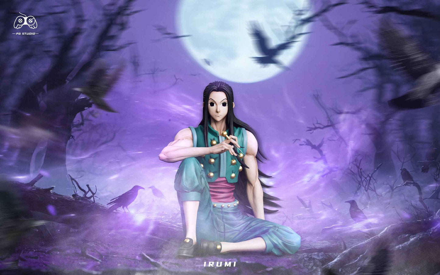 Hunter x Hunter ~ PG Studio ~ Sitting Illumi Zoldyck ~ Resin Statue - Santoryu Resins Collectors