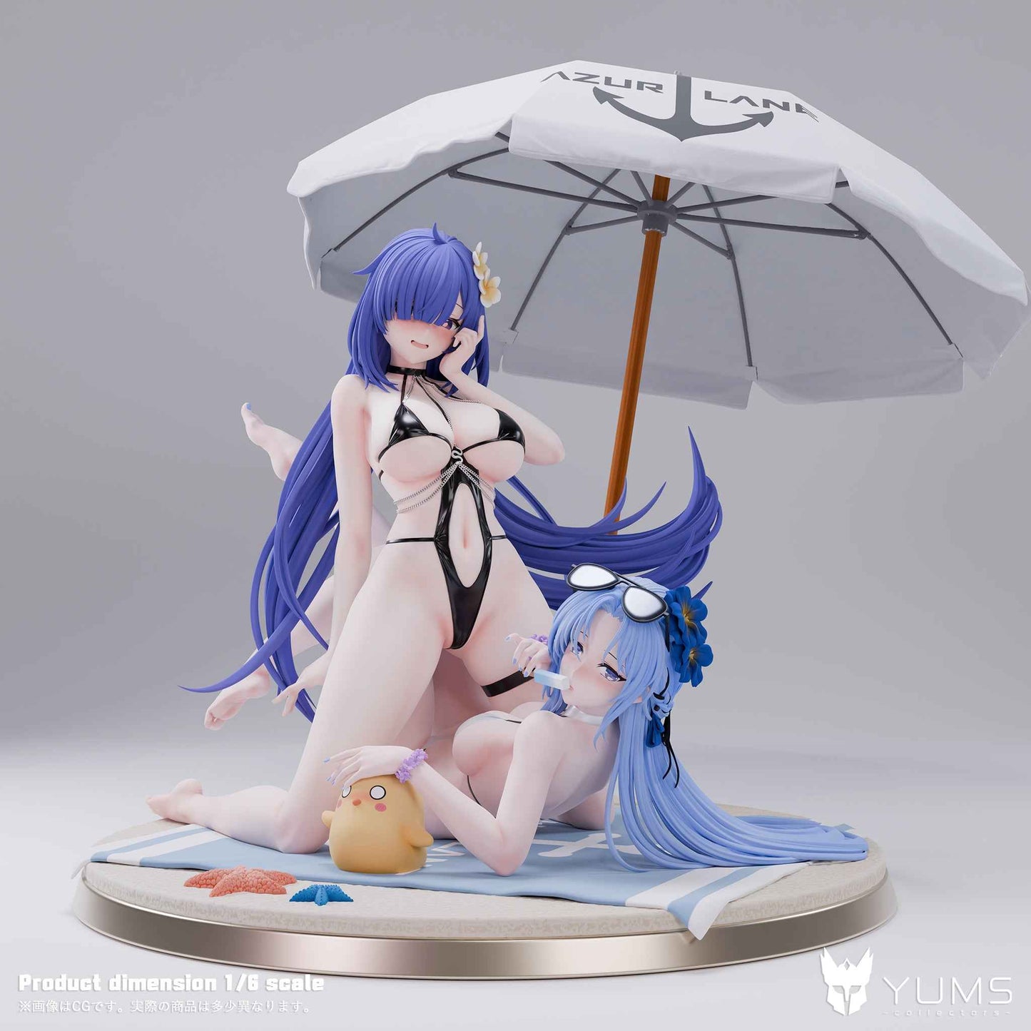 Azur Lane ~ YUMS-Collectors ~ "Summer Skins": Alsace "Heat-Beating Summer Sacrament" & Mogador "Locker Room Lechery" ~ +18 Resin Statues - Santoryu Resins Collectors