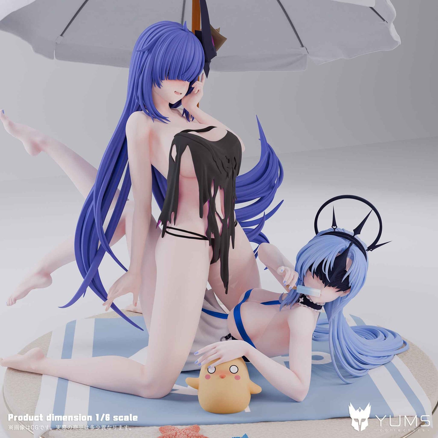 Azur Lane ~ YUMS-Collectors ~ "Summer Skins": Alsace "Heat-Beating Summer Sacrament" & Mogador "Locker Room Lechery" ~ +18 Resin Statues - Santoryu Resins Collectors