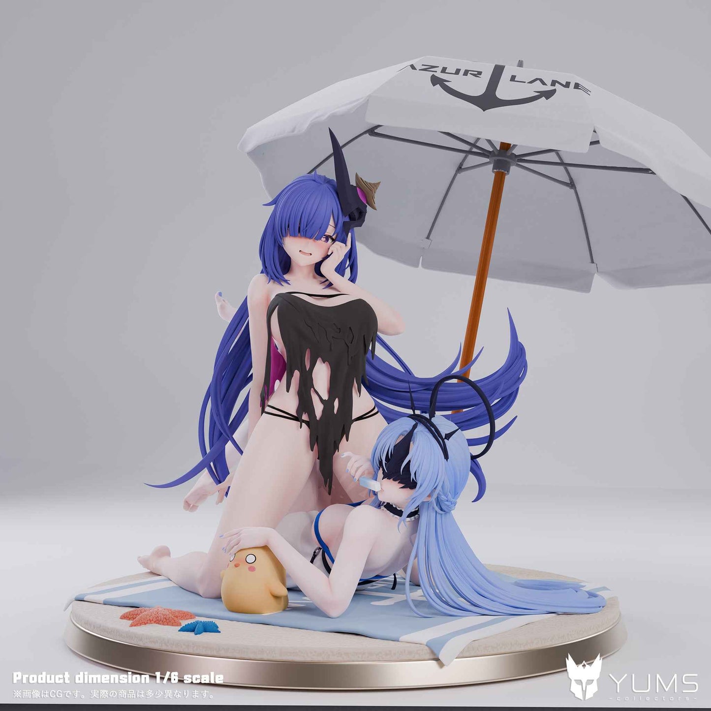 Azur Lane ~ YUMS-Collectors ~ "Summer Skins": Alsace "Heat-Beating Summer Sacrament" & Mogador "Locker Room Lechery" ~ +18 Resin Statues - Santoryu Resins Collectors
