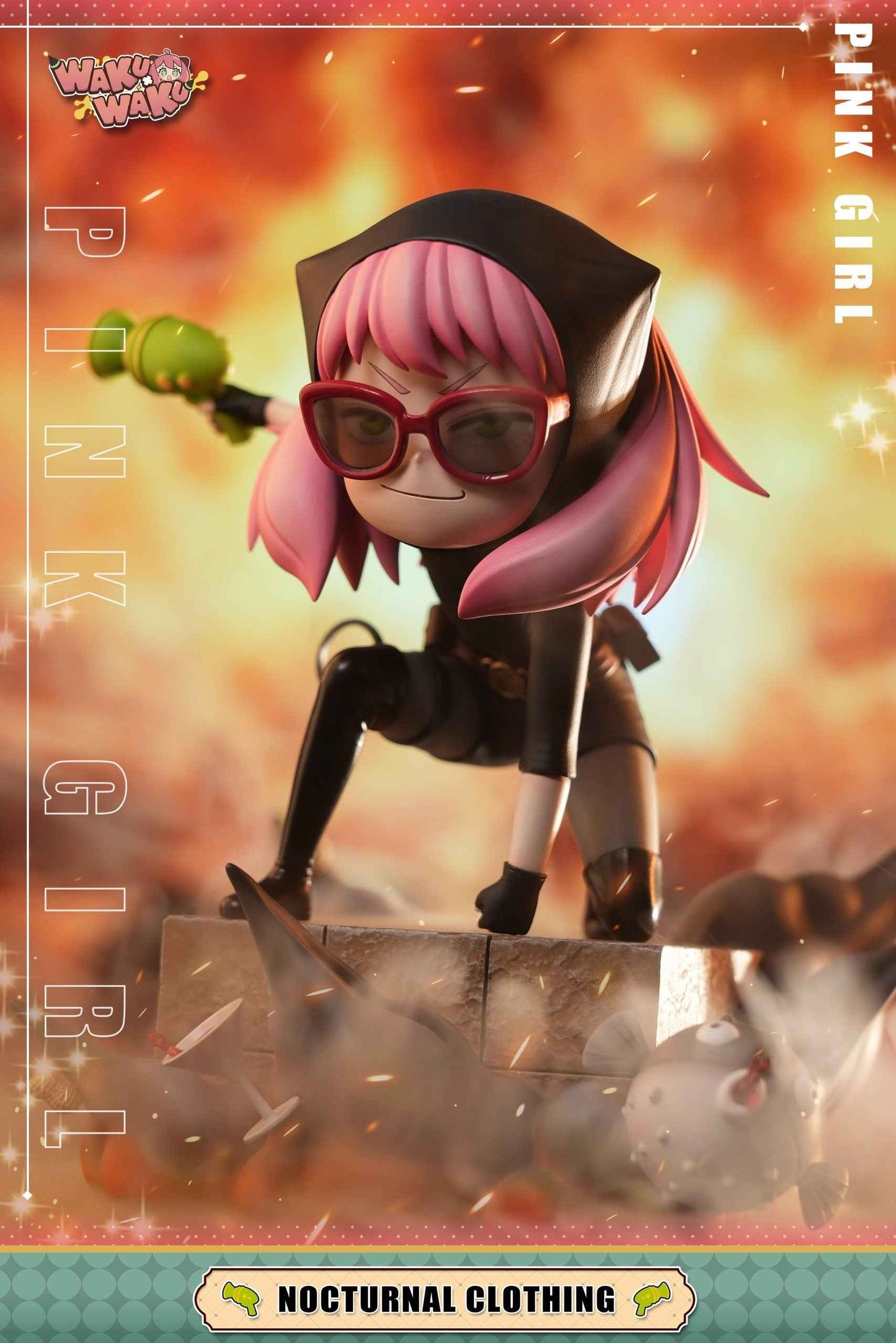 Spy x Family ~ WakuWaku Studio ~ Anya Forger Cosplay Spy Nocturnal Clothes ~ Resin Statue - Santoryu Resins Collectors