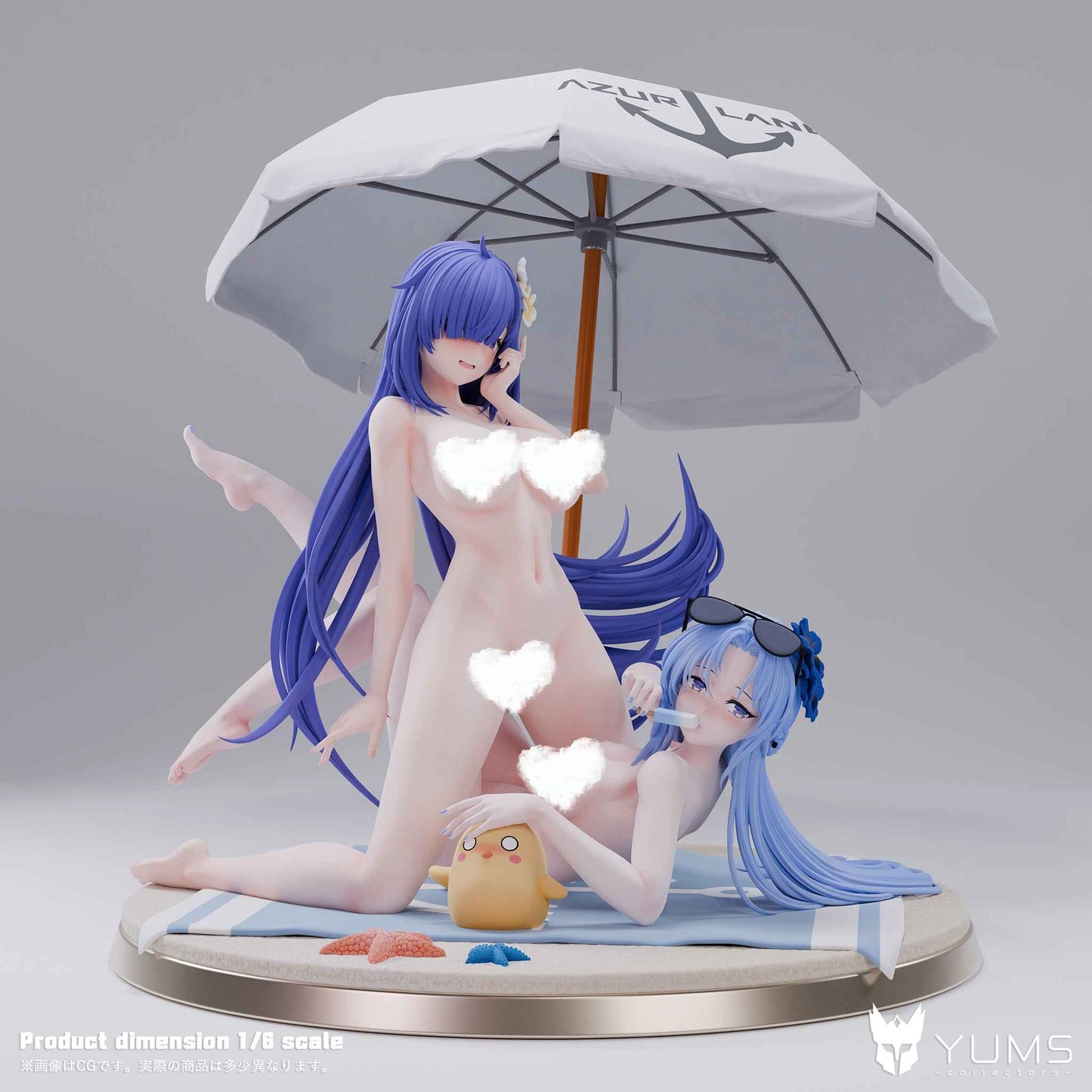 Azur Lane ~ YUMS-Collectors ~ "Summer Skins": Alsace "Heat-Beating Summer Sacrament" & Mogador "Locker Room Lechery" ~ +18 Resin Statues - Santoryu Resins Collectors