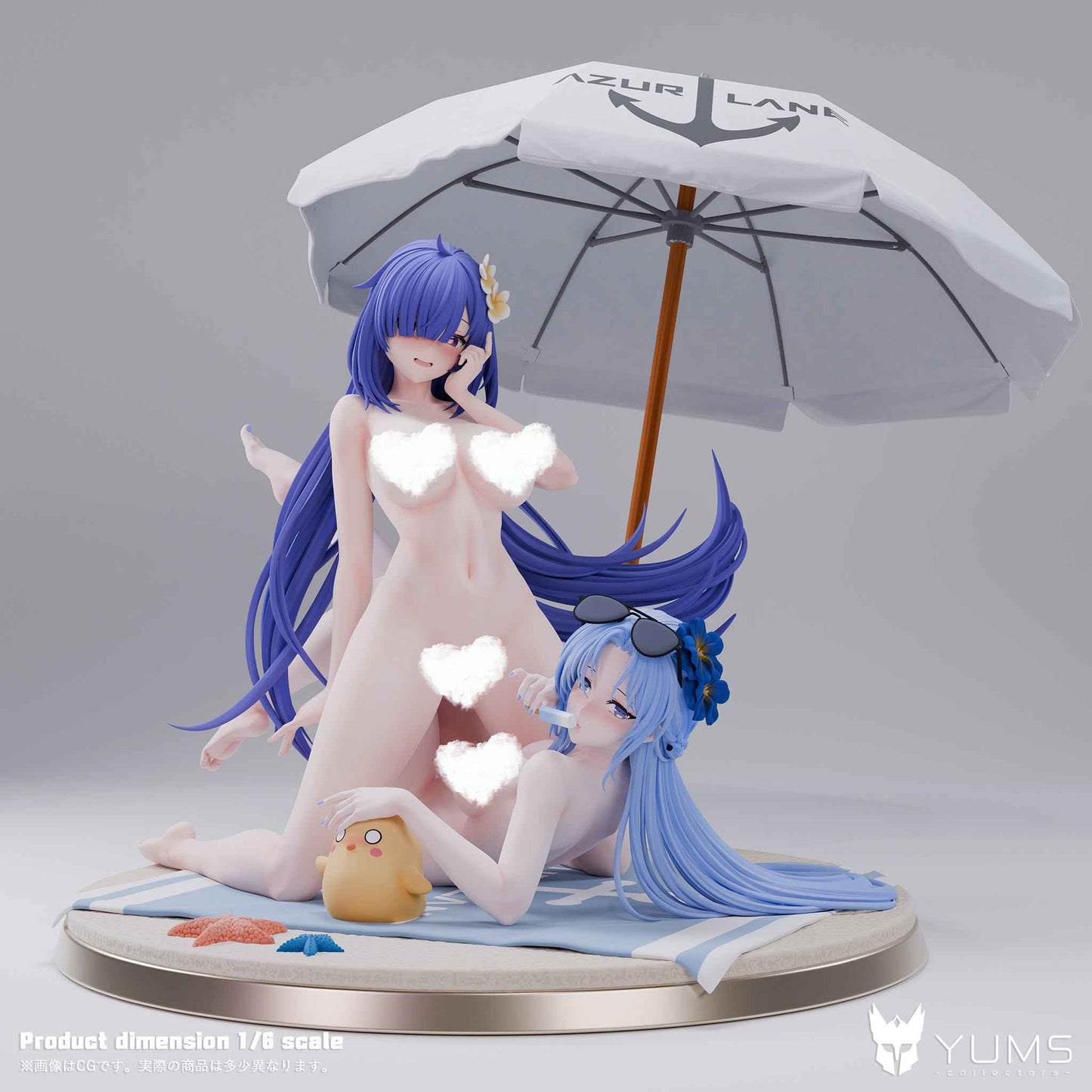 Azur Lane ~ YUMS-Collectors ~ "Summer Skins": Alsace "Heat-Beating Summer Sacrament" & Mogador "Locker Room Lechery" ~ +18 Resin Statues - Santoryu Resins Collectors