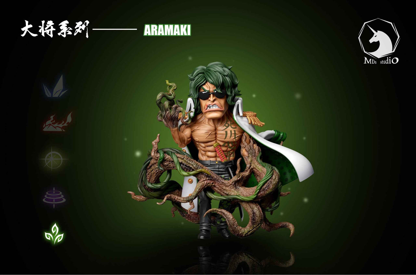 One Piece ~ MDS Studio ~ Green Bull Aramaki WCF ~ Resin Statue - Santoryu Resins Collectors