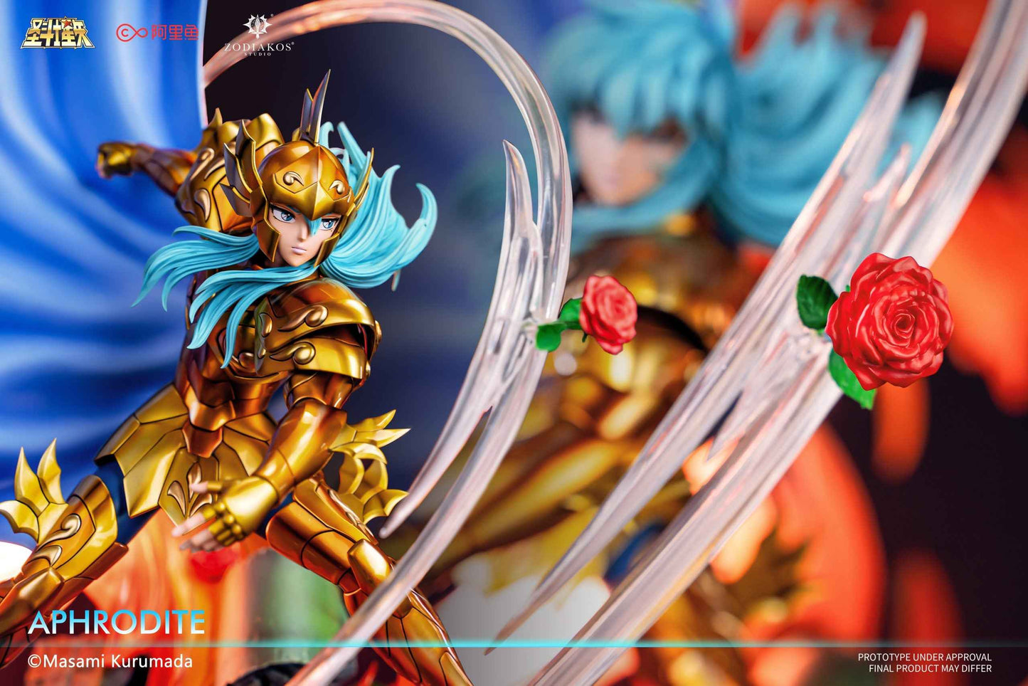 Saint Seiya ~ Zodiakos Studio ~ Aphrodite "the Golden Saint of Pisces temple" ~ Licensed Resin Statue - Santoryu Resins Collectors
