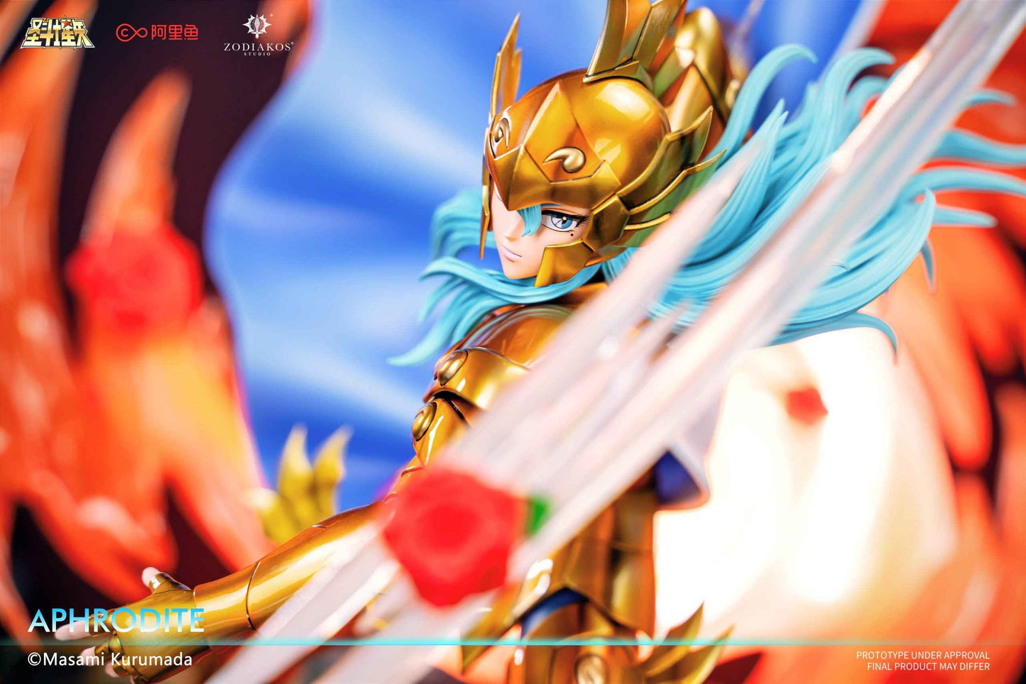 Saint Seiya ~ Zodiakos Studio ~ Aphrodite "the Golden Saint of Pisces temple" ~ Licensed Resin Statue - Santoryu Resins Collectors