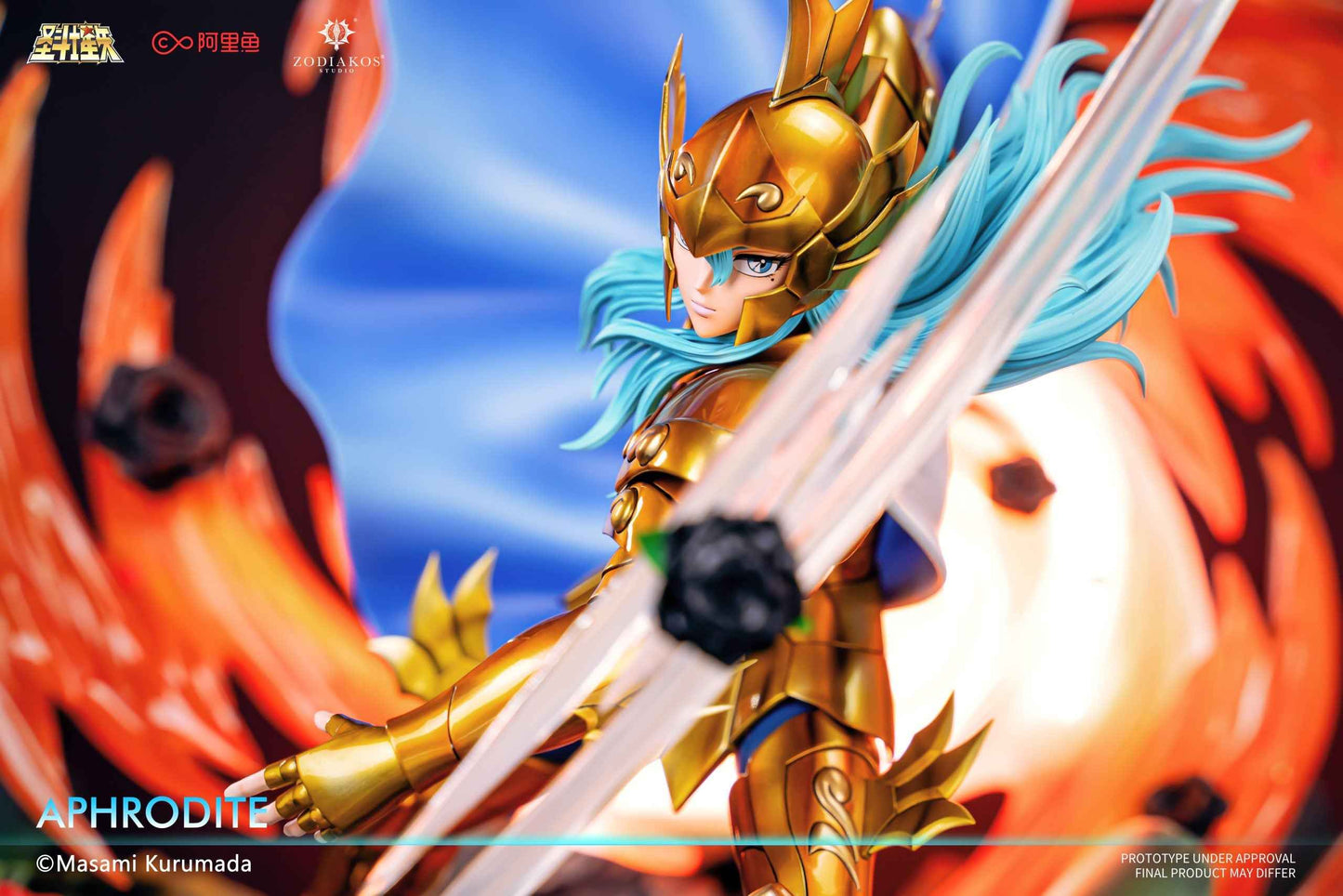 Saint Seiya ~ Zodiakos Studio ~ Aphrodite "the Golden Saint of Pisces temple" ~ Licensed Resin Statue - Santoryu Resins Collectors