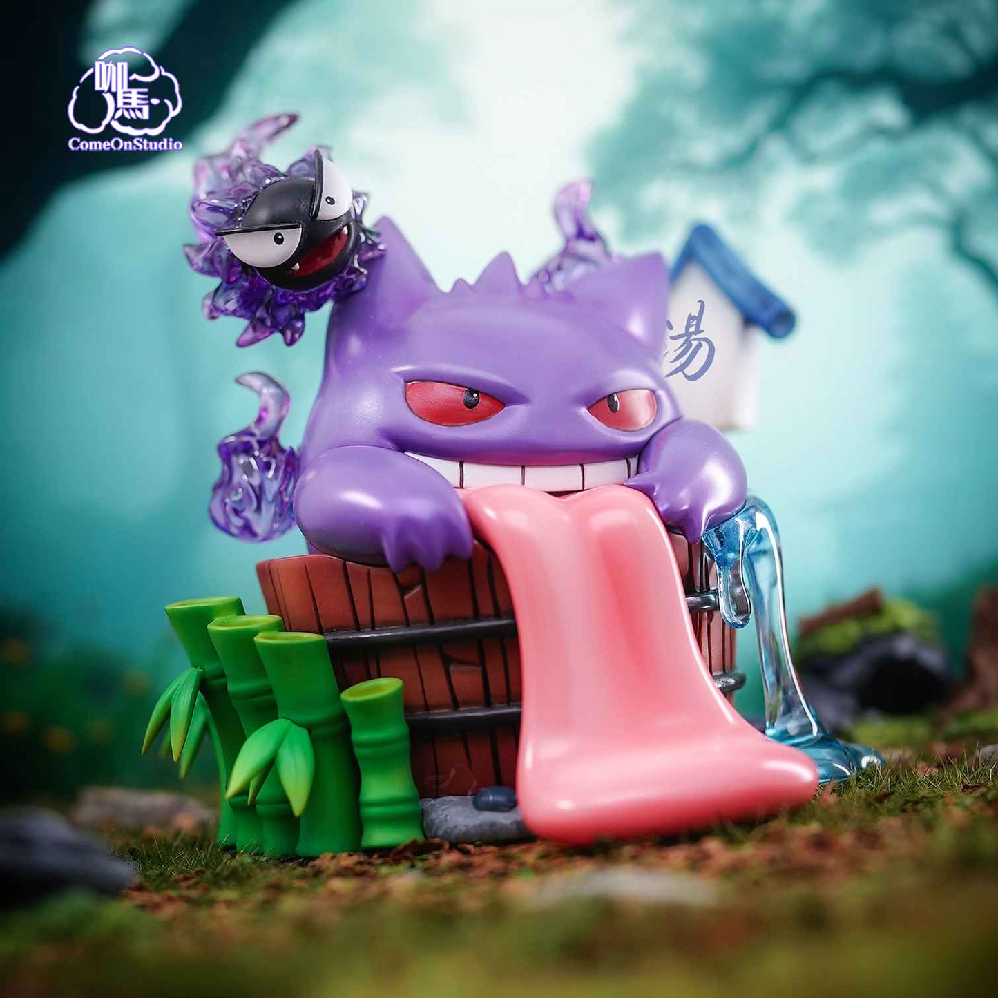 Pokémon Come On Studio Gengar & Gastly Bathing Resin Statue - Santoryu Resins Collectors