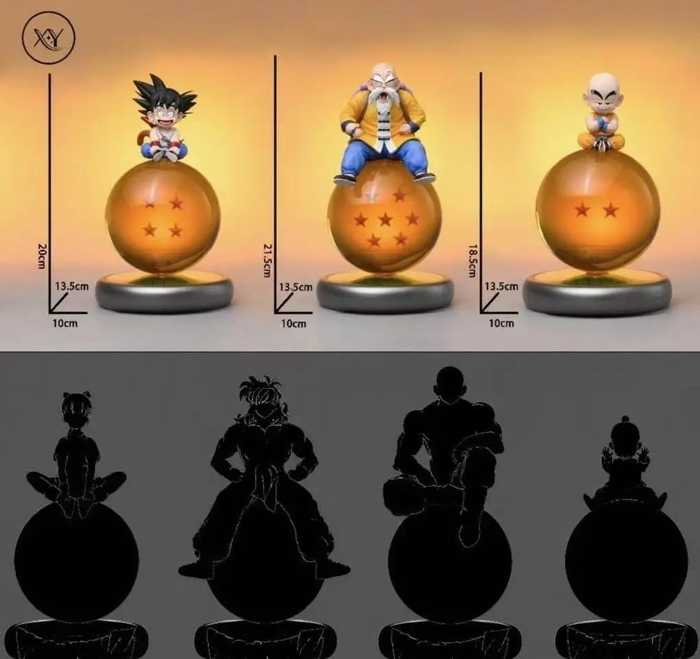 Dragon Ball XY Studio Sitting Bead Series Son Goku & Krillin & Master Roshi Resin Statue